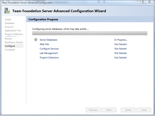 Team Foundation Server Configuration - Advanced - Configure