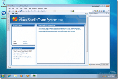 Windows 7 with Visual Studio 2008: Welcome to the Microsoft Visual Studio 2008