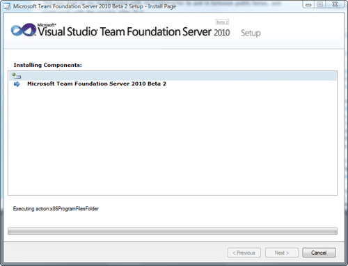 Microsoft Team Foundation Server 2010 Install - Install Page