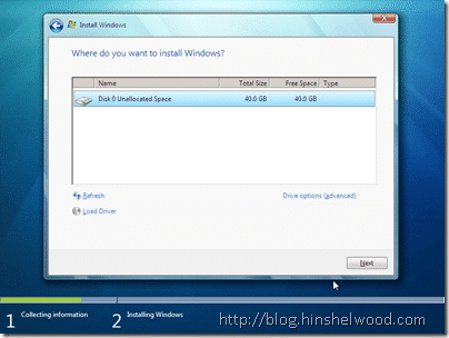 Windows 7 Install: Where do you want to install Windows