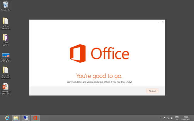 You are good to go with Office 2013