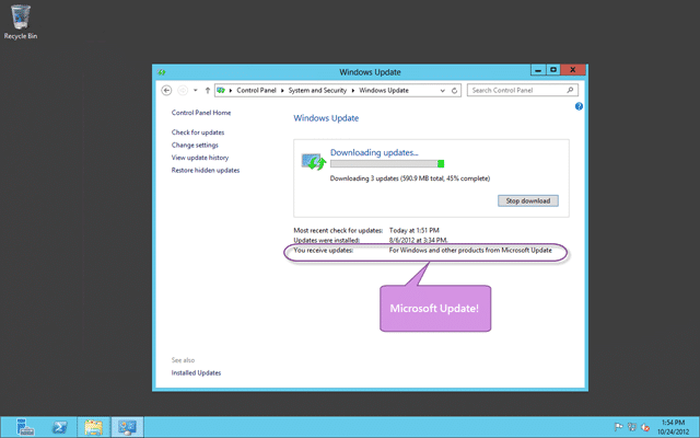 Run all Microsoft & Windows Updates before installing SharePoint 2013