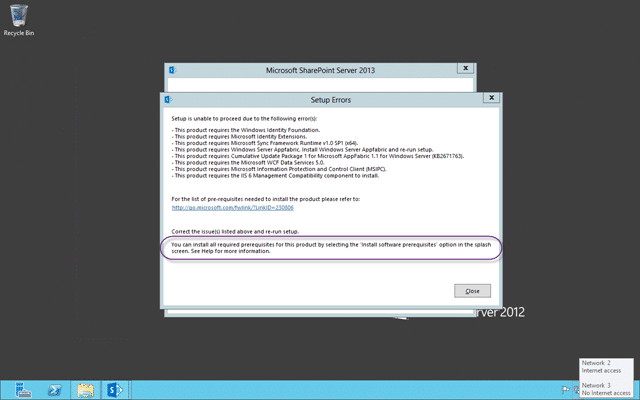 Don’t run setup for SharePoint 2013 from the ISO