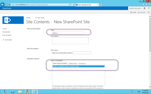 Team Foundation Project Portal for SharePoint 2013