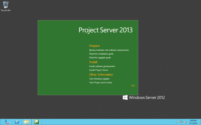 Figure: The Project Server 2013 installation wizard looks just like SharePoint 2013